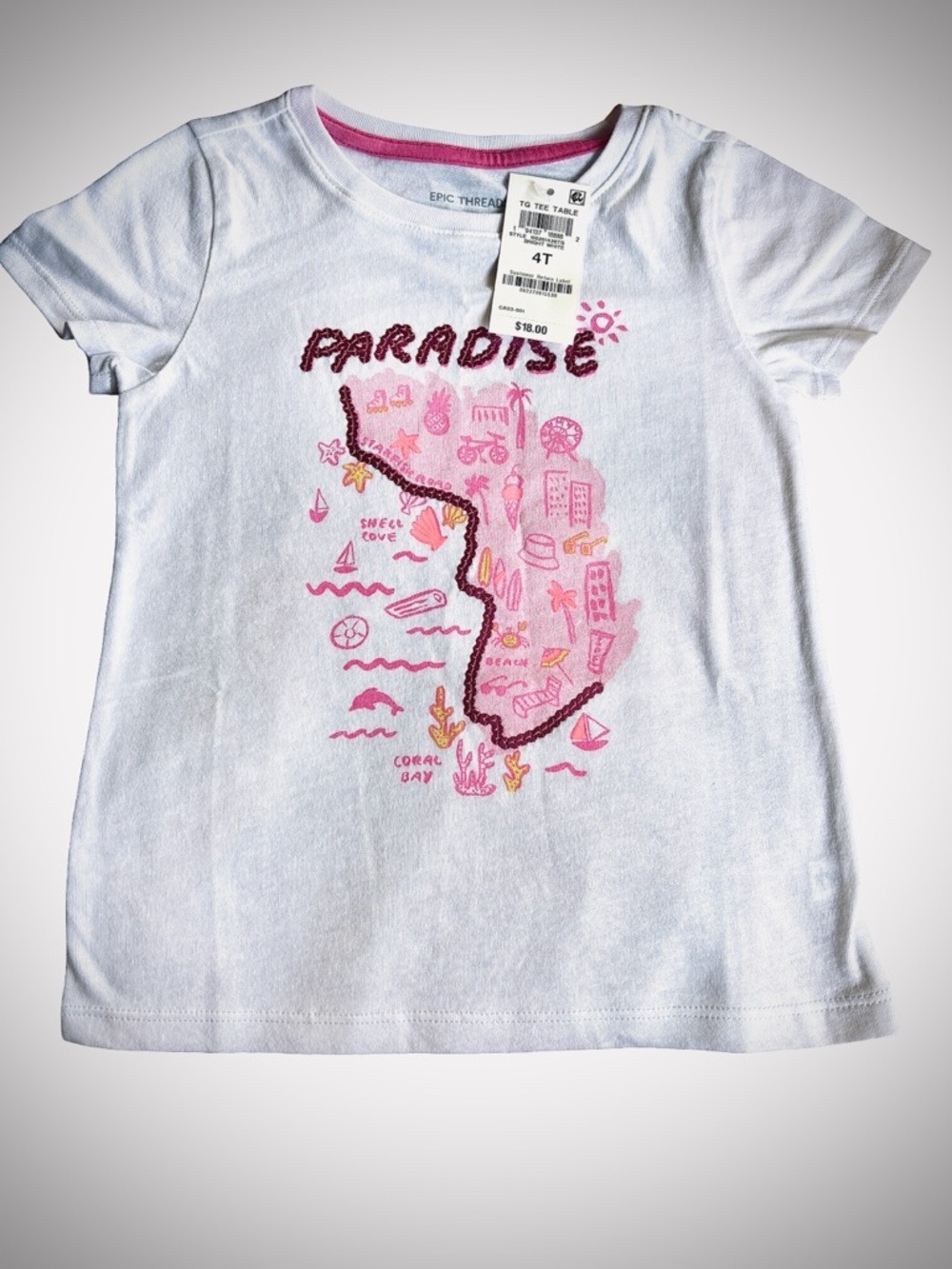 Epic Threads Pink Paradise Sequin Tee 4T NWT